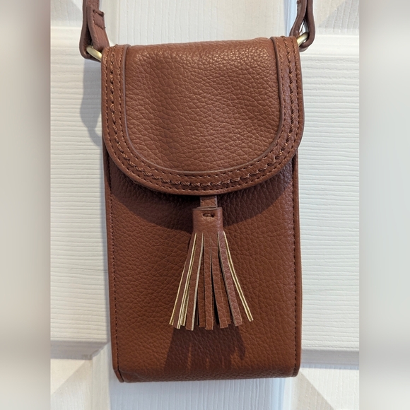 3 For $20 Maurices Brown Tassel Crossbody Wallet - Picture 4 of 6